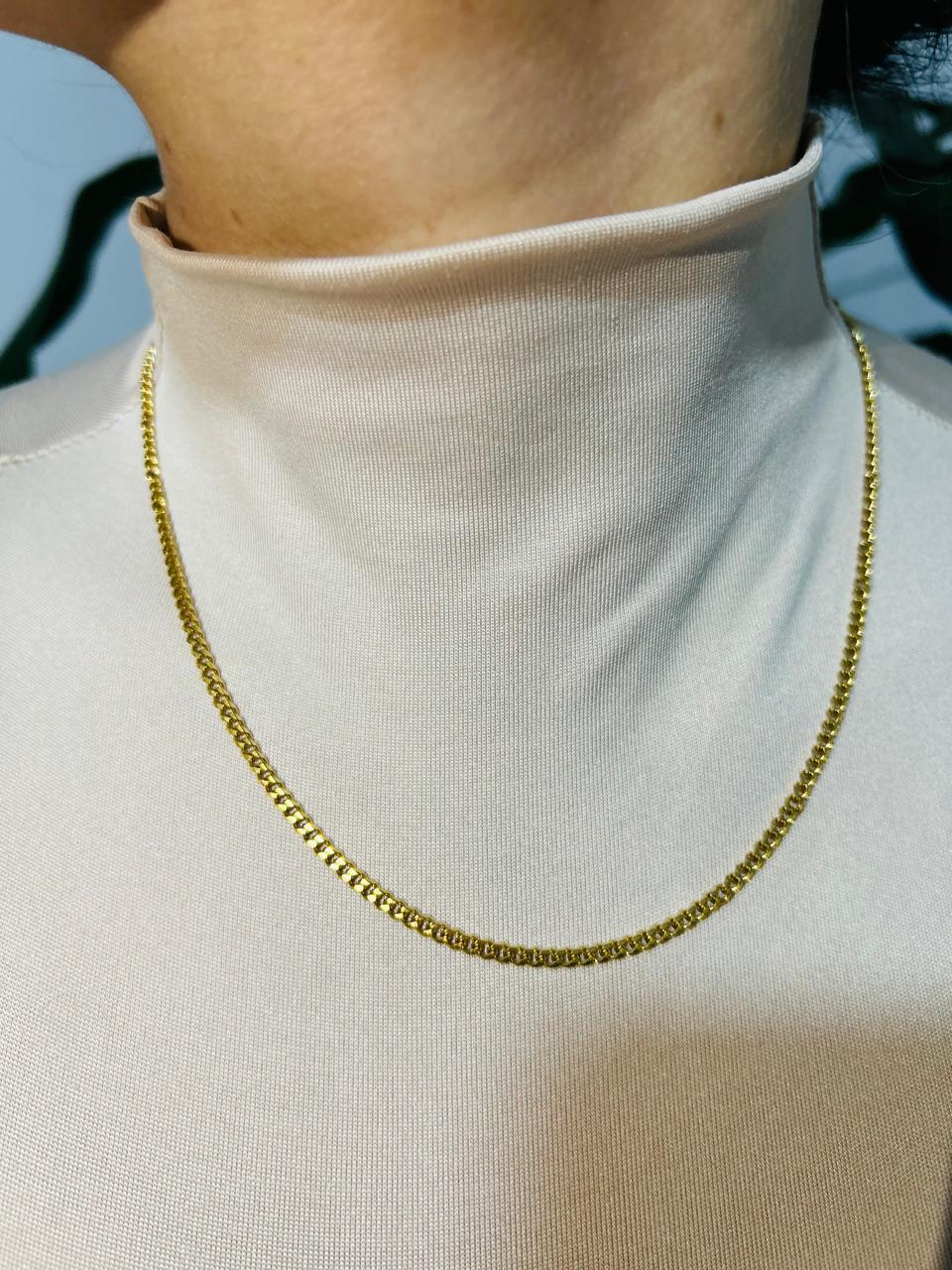 Cadena Cubana DAMA en Oro Laminado 18K