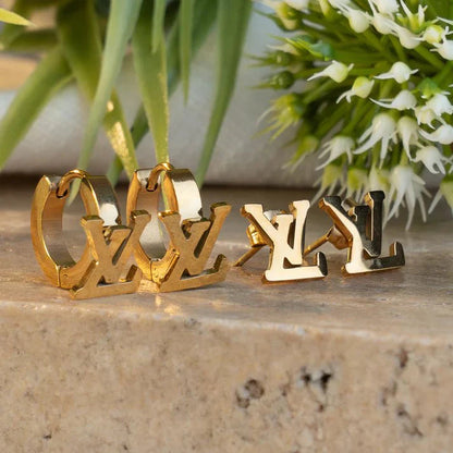 Aretes x 3 LV - Ref49 Mujer - NEBU