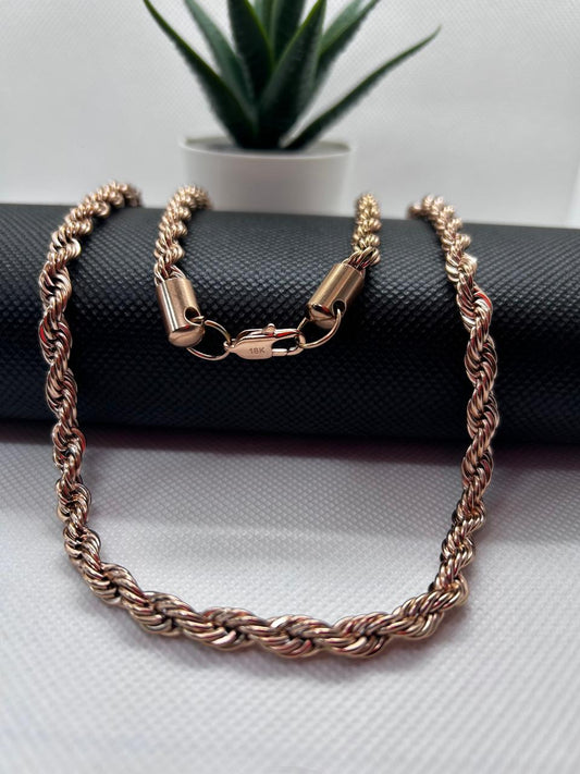 ✅ Cadena LAZO ROSA en Oro Laminado 18k