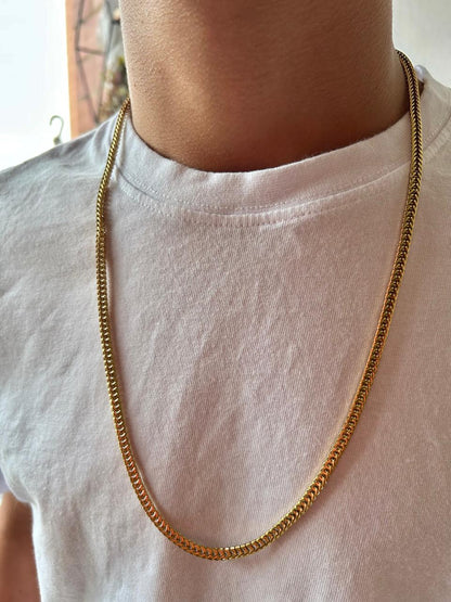 ✅	Cadena Escama Hombre – Oro Laminado 18K – NEBU JOYERÍA