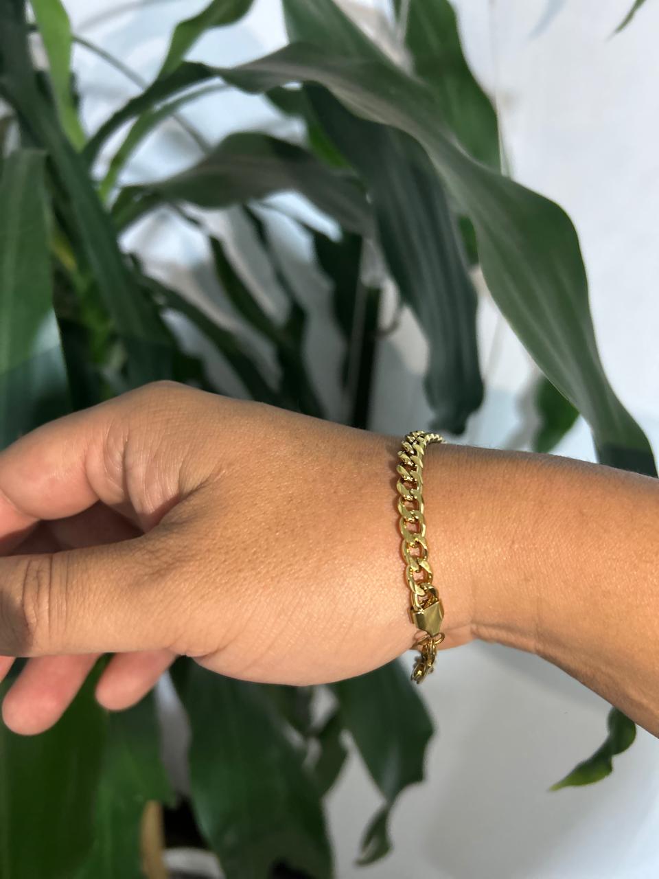 Pulsera Cubana en Oro 18k Laminado