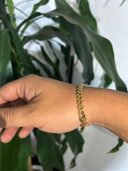 Pulsera Cubana en Oro 18k Laminado