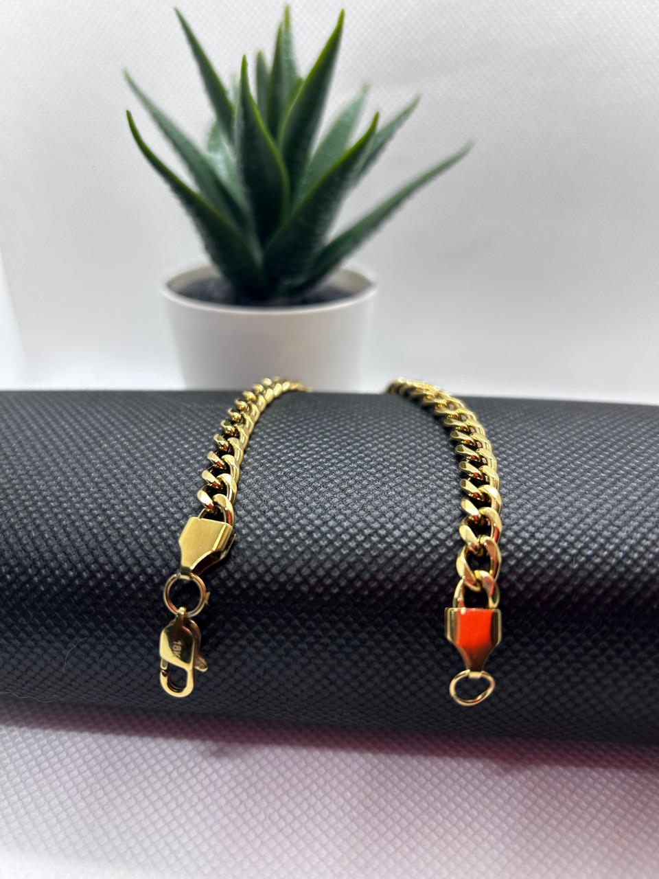 Pulsera Cubana en Oro 18k Laminado