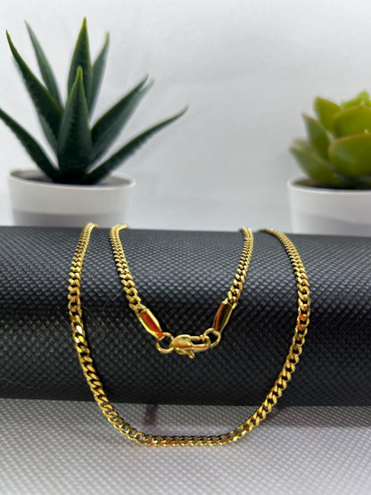 Cadena Cubana DAMA en Oro Laminado 18K