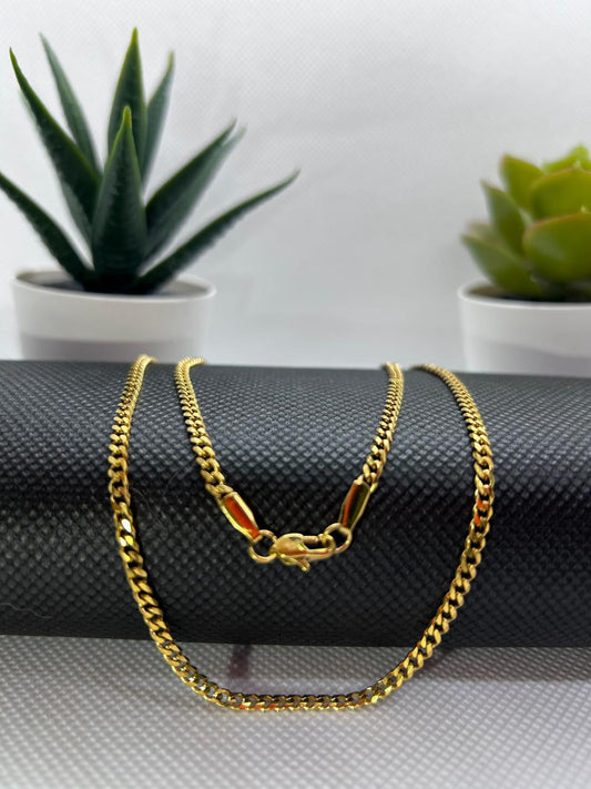 Cadena Cubana DAMA en Oro Laminado 18K