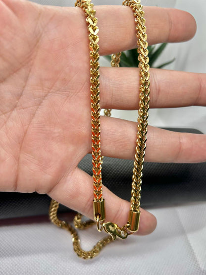 ✅	 Cadena FRANCO CABALLERO oro laminado 18k