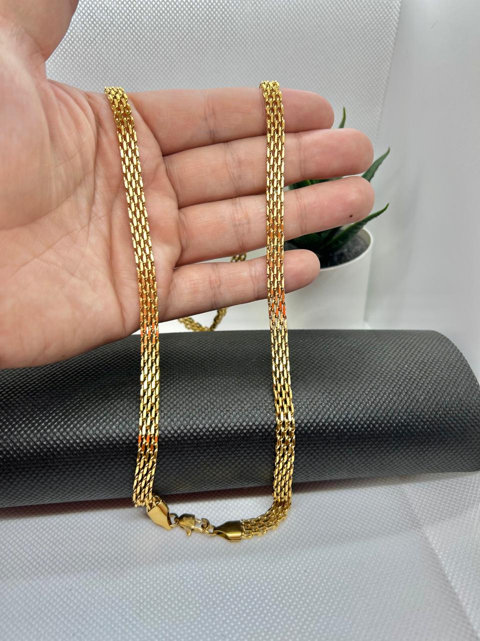 Combo Cadena + Pulsera Oro Laminado 18k Chinesca
