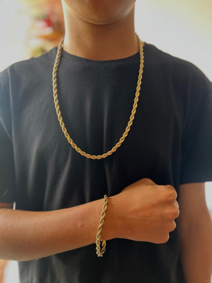 Combo Cadena + Pulsera LAZO en Oro Laminado 18k