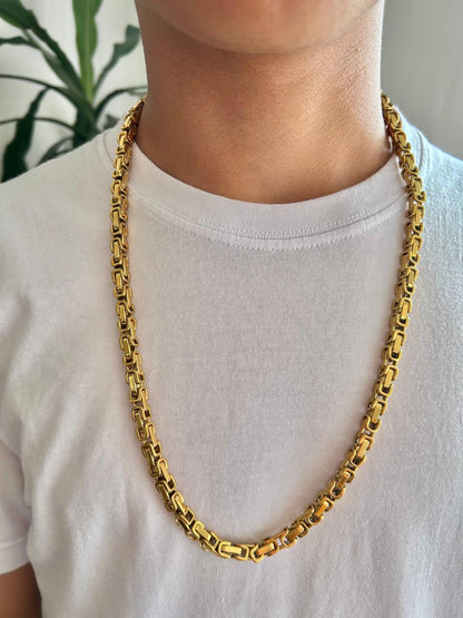 ✅  Cadena RUSTICA en Oro Laminado 18k