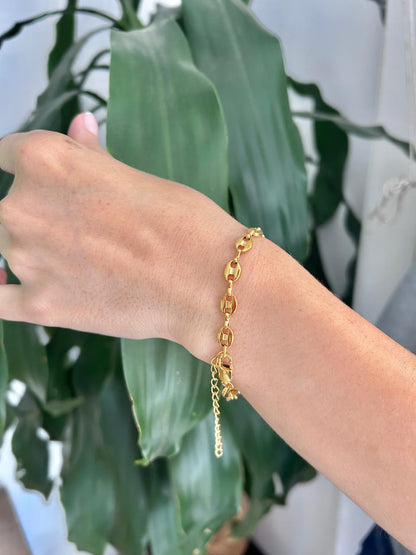 Combo Cadena + Pulsera gucci en Oro Laminado 18k